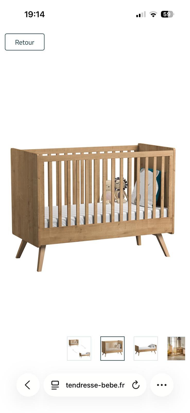 Lit bébé/enfant - Marque VOX - 70x140cm - 120€, Enlèvement, Comme neuf, Lit