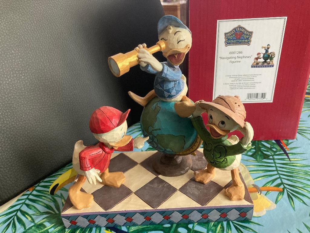 Disney Traditions - Navigating Nephews Kwik kwek kwak, Enlèvement ou Envoi, Donald Duck, Neuf, Statue ou Figurine