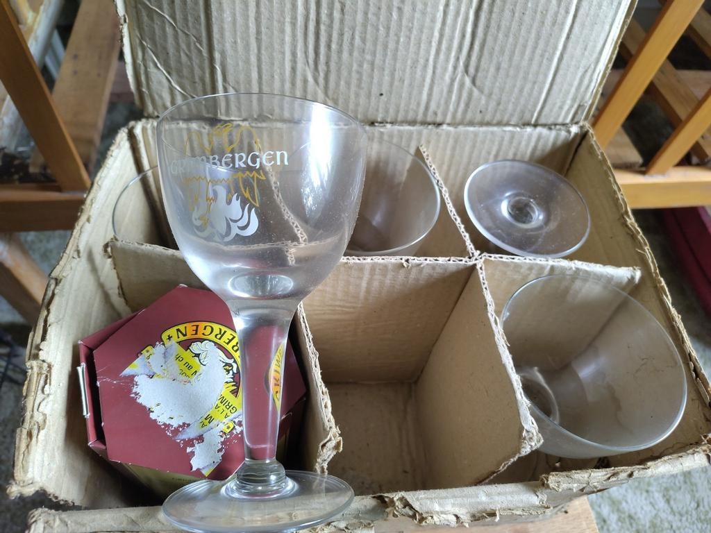 6 Grimbergen bierglazen, Enlèvement ou Envoi