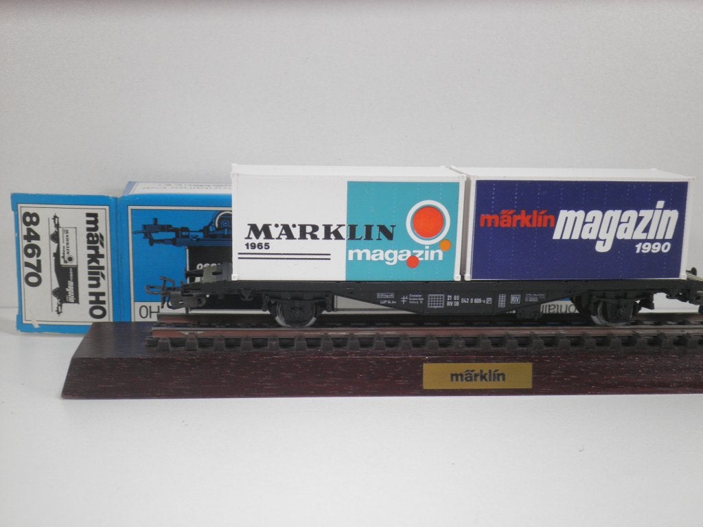 Marklin Containerwagen  Marklin Magazin 84670, Hobby en Vrije tijd, Wisselstroom, Ophalen of Verzenden, Märklin, Nieuw