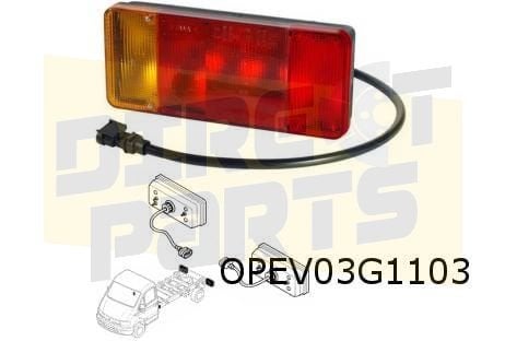 Opel Movano/ Renault Master achterlichtunit Links rechthoek, Autos : Pièces & Accessoires, Neuf, -, -, Envoi