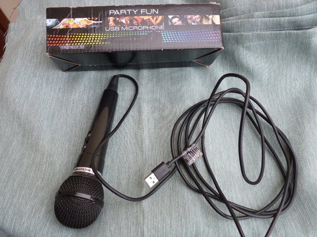 MICRO USB VELLEMAN PARTY FUN, Musique & Instruments, Microphones, Enlèvement ou Envoi, Comme neuf, Micro chant