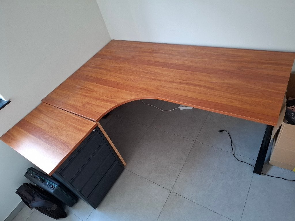 bureau, Ophalen, Gebruikt, In hoogte verstelbaar, Hout