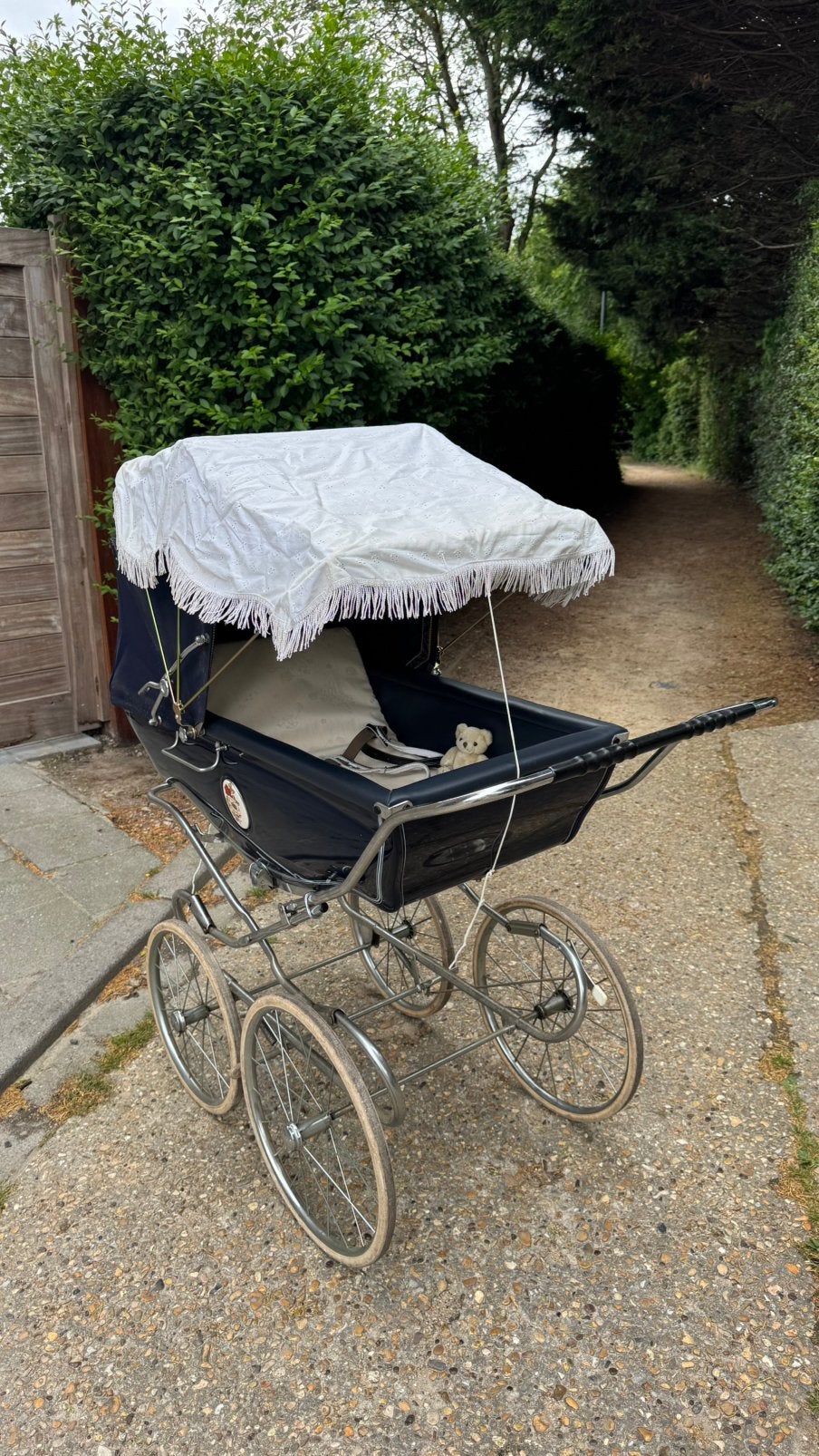 Vintage Silvercross blauw met verschiilende accessoires, Kinderen en Baby's, Kinderwagens en Combinaties, Gebruikt, Kinderwagen