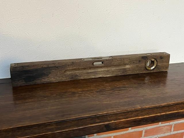 Antieke houten waterpas, Antiek en Kunst, Ophalen