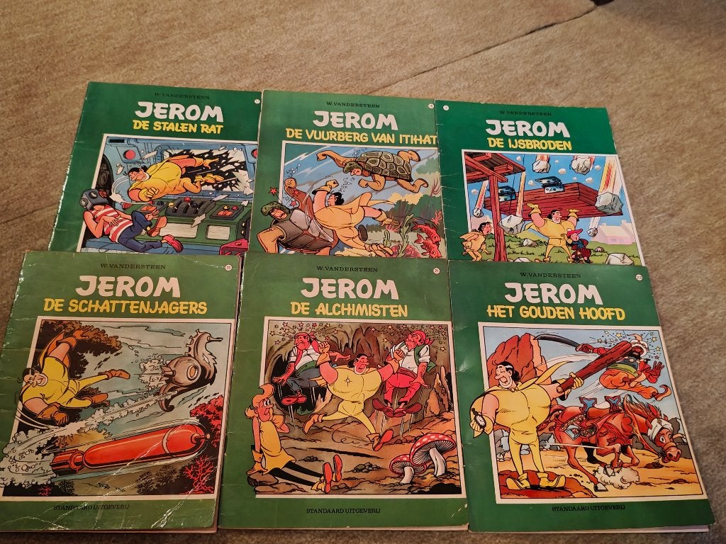 79 strips Jerom Groene Reeks Willy Vandersteen, Boeken, Meerdere stripboeken, Ophalen of Verzenden, Gelezen, Willy Vandersteen