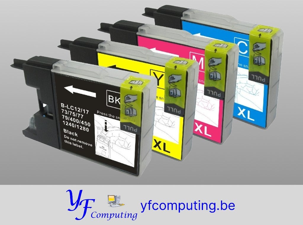 Pack 4 cartouches compatibles LC-970/LC-1000 – Neuf, Enlèvement ou Envoi, Neuf, Cartridge