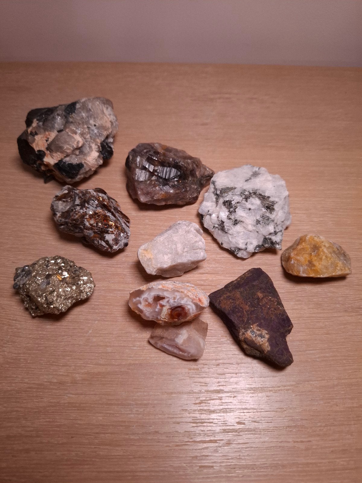 Verzameling ruwe mineralen – 10 stuks, Verzamelen, Ophalen of Verzenden, Mineraal