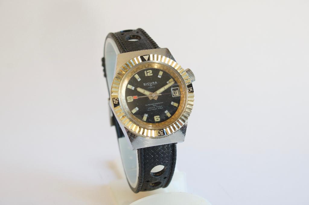 Sicura Breitling - 23 Jewels Superwaterproof, Montre-bracelet, Enlèvement ou Envoi, Breitling, Utilisé