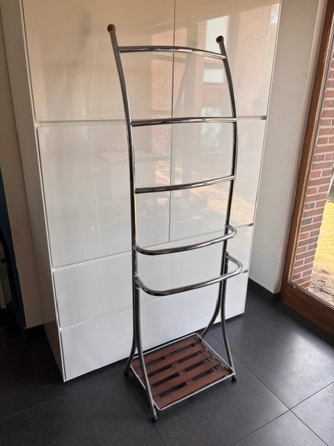 vintage handdoekenrek voor badkamer, Ophalen, Gebruikt, Handdoekenrek