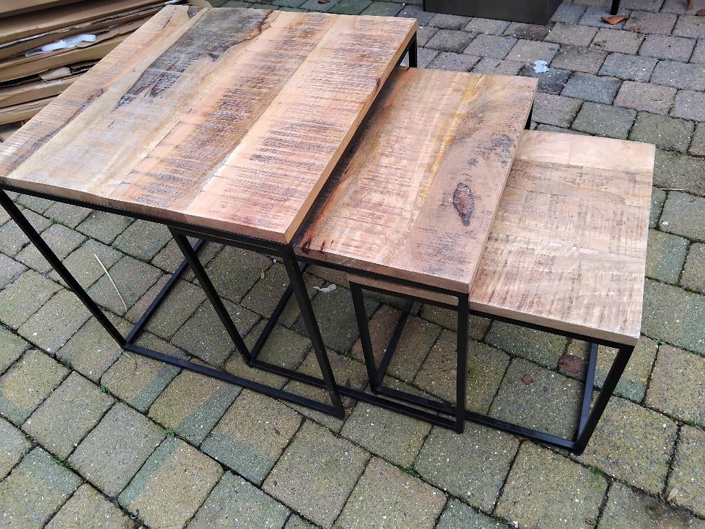 salontafelset Mango hout 3 delig, Ophalen