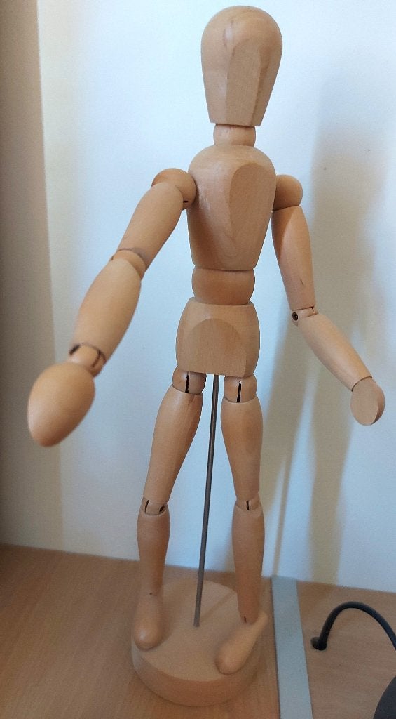 Mannequin en bois pour dessiner, Enlèvement, Comme neuf, Autres types