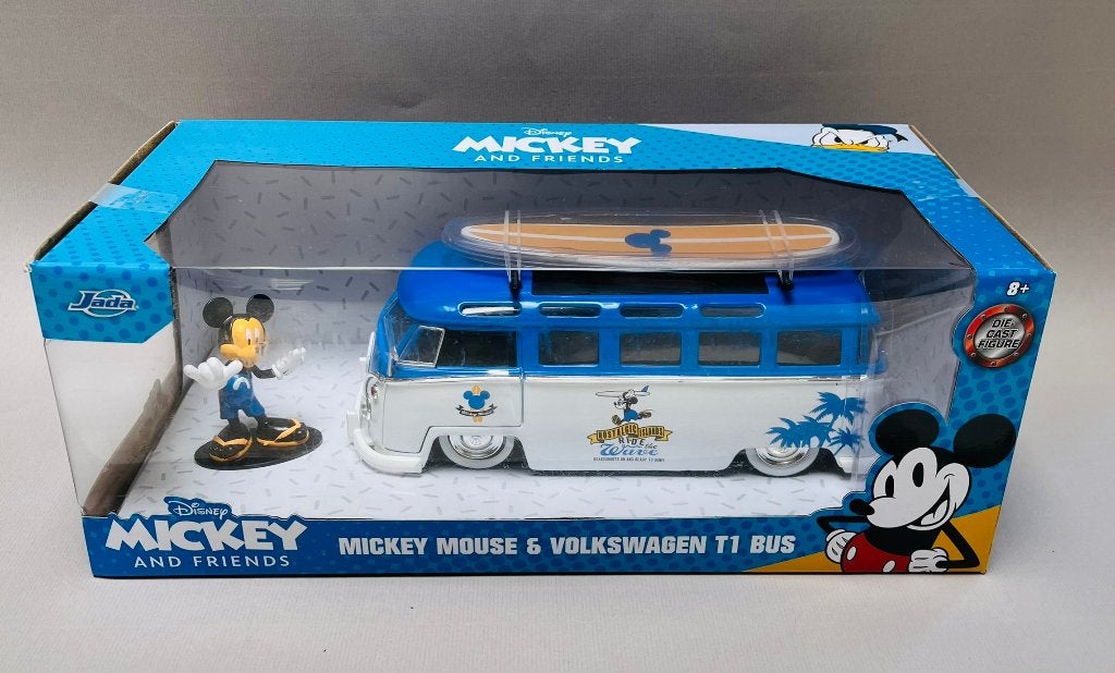 Bus Jada Disney Mickey Mouse Volkswagen T1 30 cm avec boîte, Collections, Disney, Neuf, Autres types, Mickey Mouse, Enlèvement ou Envoi
