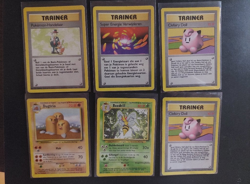 Pokemon base set kaarten Nederlands, Hobby en Vrije tijd, Ophalen of Verzenden, Gebruikt, Meerdere kaarten