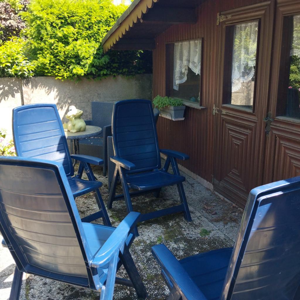 4 verstelbare tuinstoelen, Ophalen, Gebruikt, Kunststof, Verstelbaar