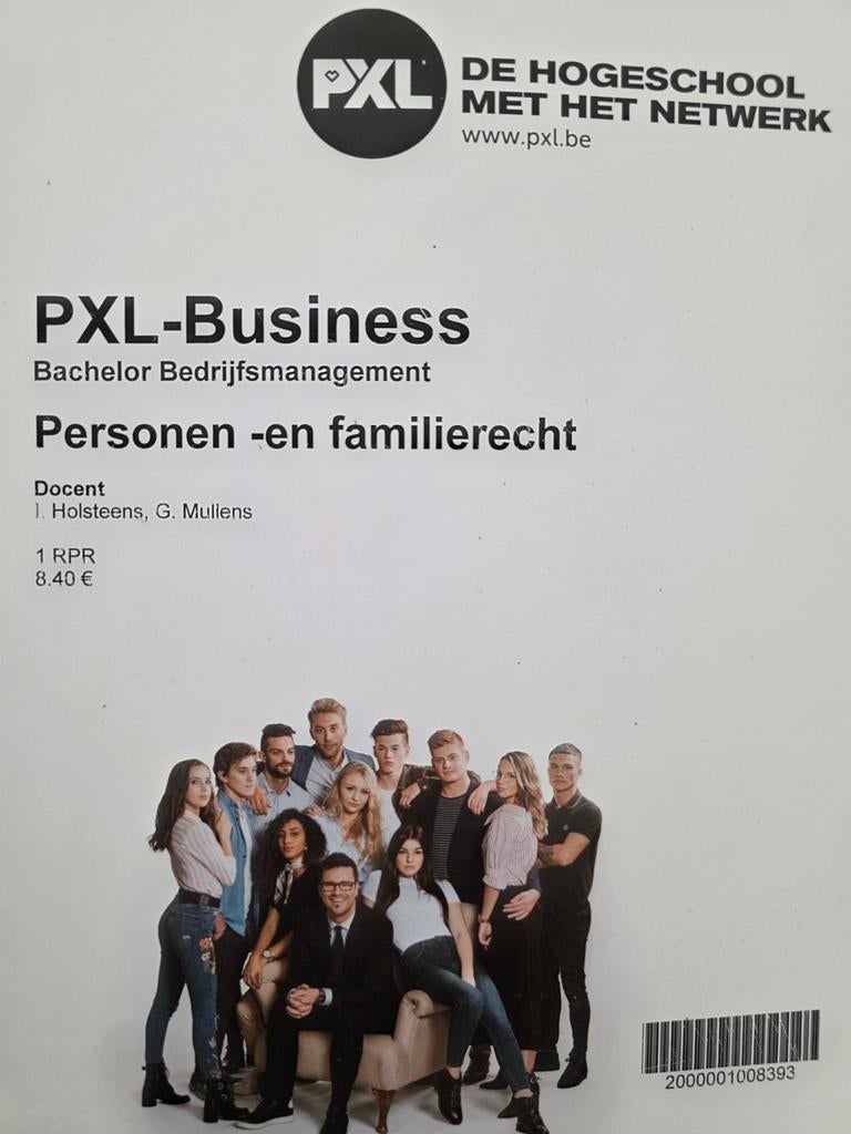 PXL Business - Personen en familierecht, Boeken, Ophalen