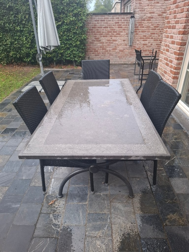 Blauwsteen tafel, Ophalen, Gebruikt, Rechthoekig, Overige materialen