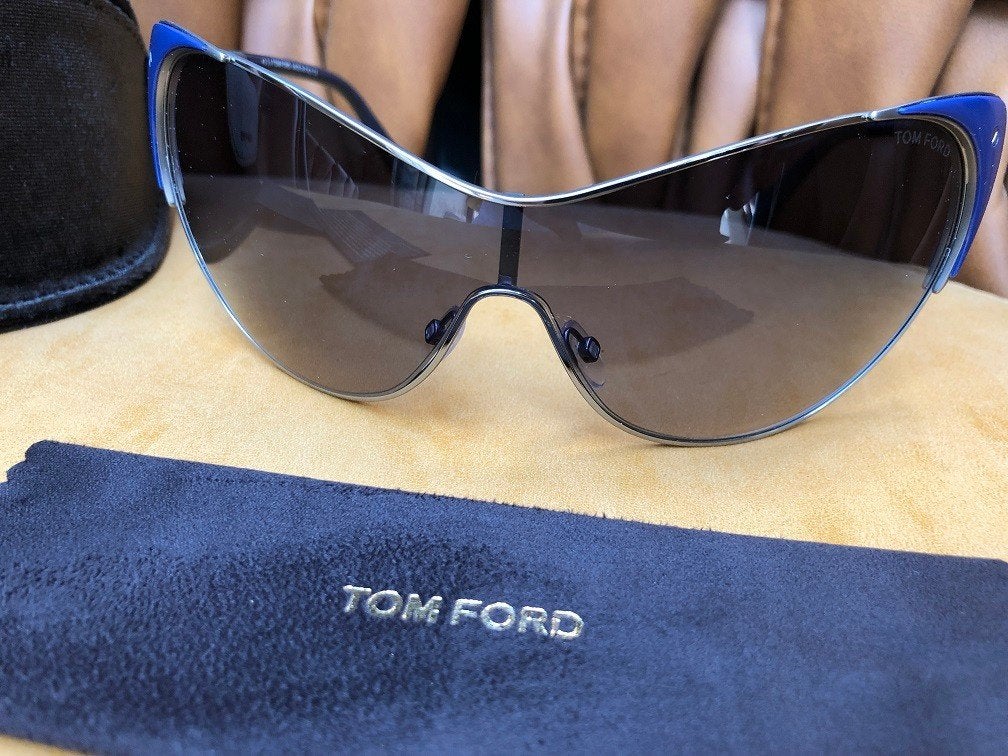 NIEUWE ORIGINELE TOM FORD ZONNEBRIL VANDA TF364 blauw, Overige merken, Zonnebril, Blauw, Nieuw