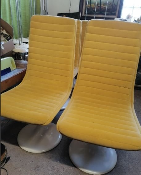 Vintage space age Lübke - Indes set stoelen 1972   6 stuks, Ophalen, Huis en Inrichting