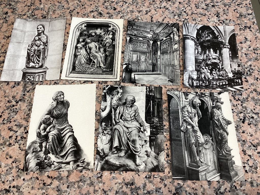 Lot 7 foto postkaarten O.L.Vrouwkerk ALSEMBERG, Ophalen of Verzenden, 1960 tot 1980, Ongelopen, Gebouw