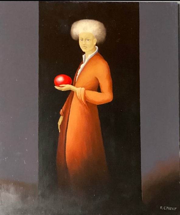 huile sur panneau signe carl prevot, Antiquités & Art, Enlèvement ou Envoi, Panneau