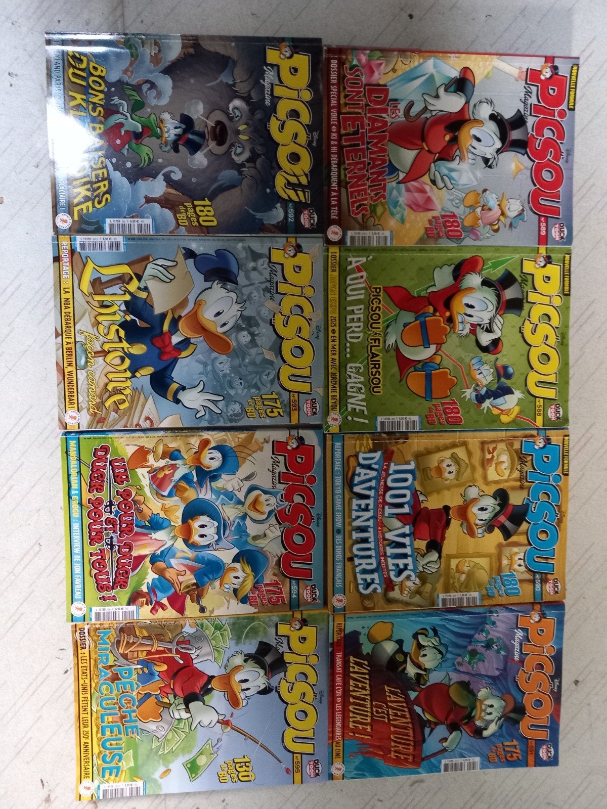Picsou Magazine n589 à 595, Enlèvement ou Envoi, Série complète ou Série, Utilisé, Europe