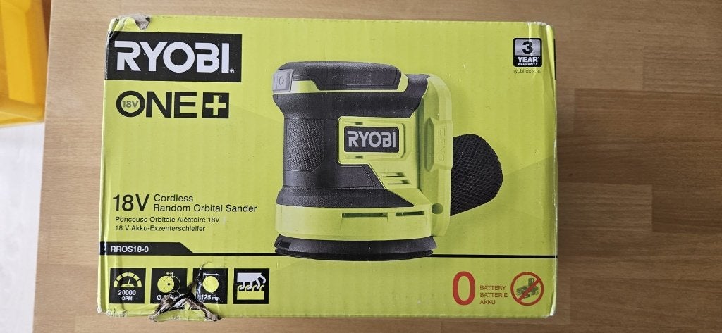 Ponceuse excentrique Ryobi ONE+ RROS18-0 18V neuve, Bricolage & Construction, Enlèvement ou Envoi, Neuf, Ponceuse orbitale