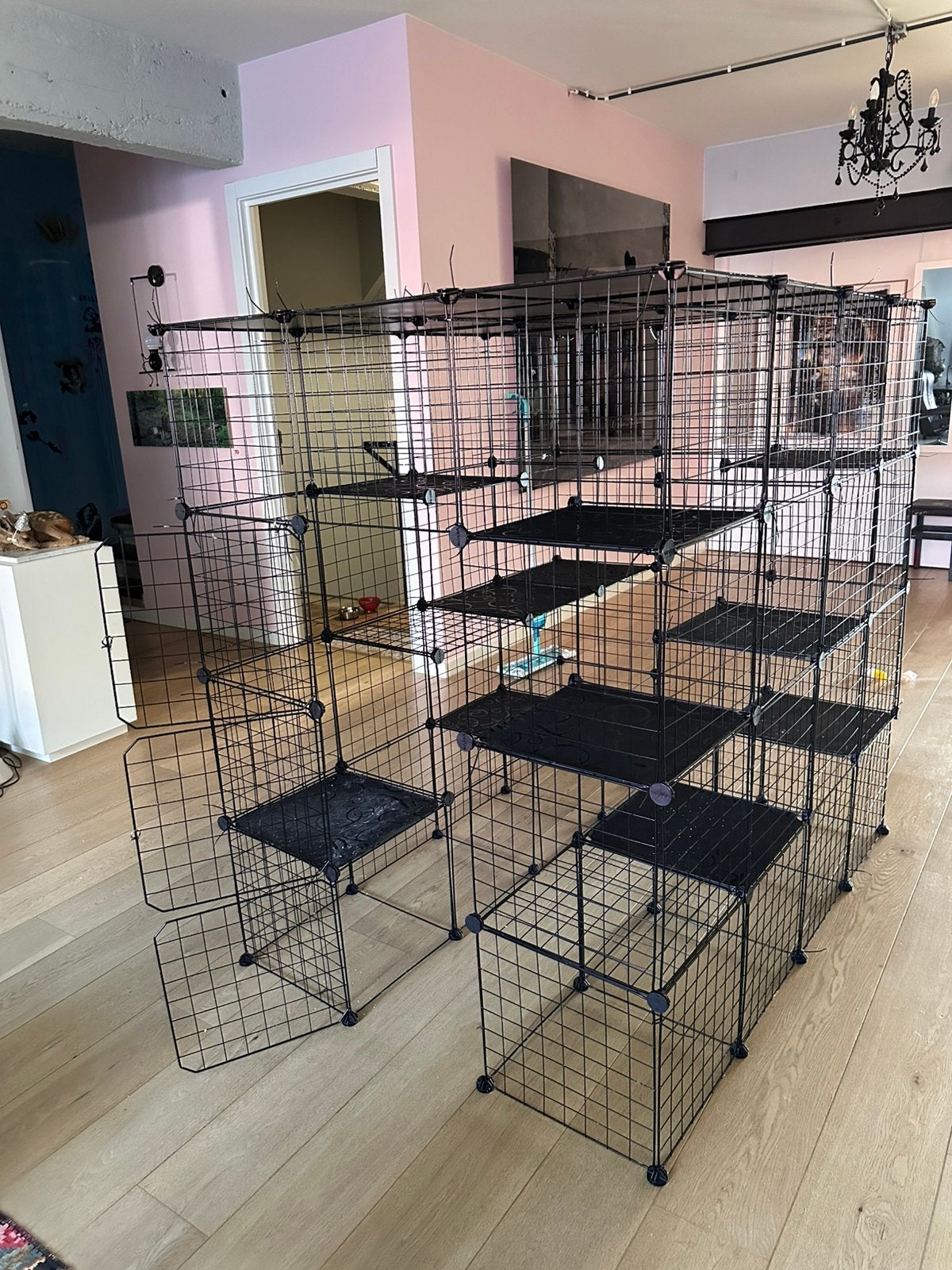 Katten kooi in metaal met 3 deurtjes en slotjes, nieuw, Ophalen, Nieuw