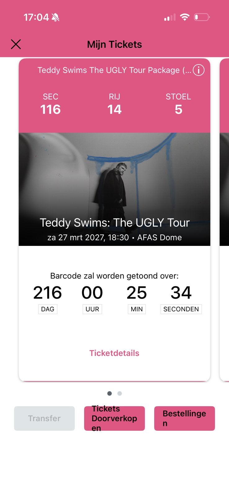 Teddie Swims - 2 package tickets voor Ugly Tour, Tickets & Billets, Concerts | Pop, Deux personnes