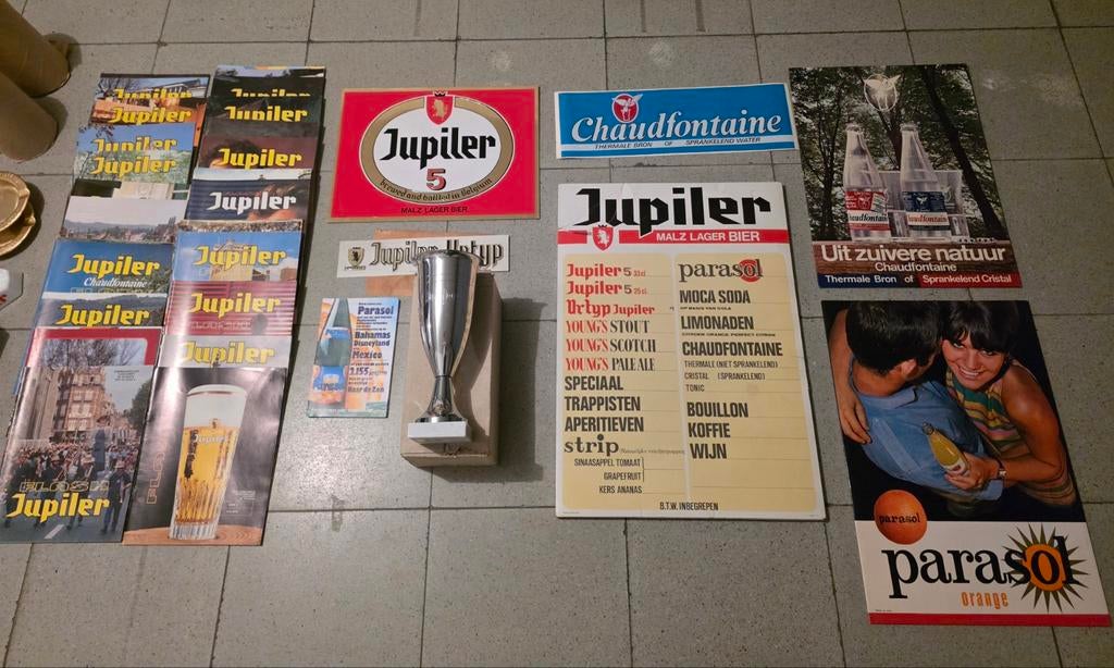 Allerlei spullen van Jupiler (jaren 70), Verzamelen, Ophalen, Jupiler