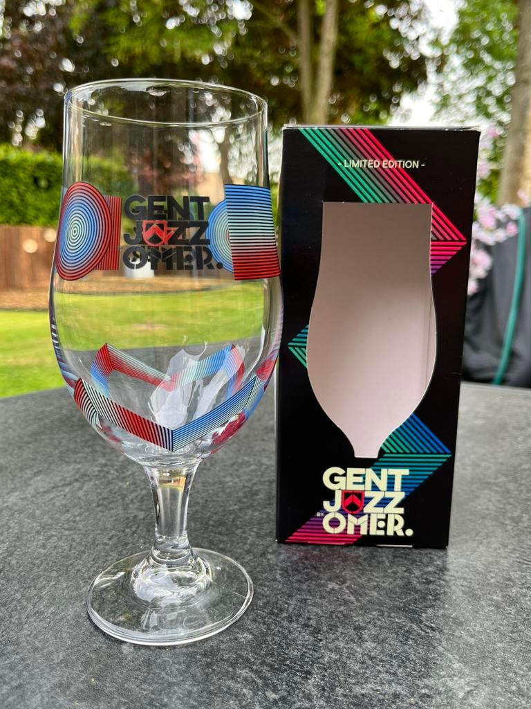 Omer - Gent Jazz 24, Verzamelen, Glas en Drinkglazen, Ophalen of Verzenden, Nieuw, Bierglas