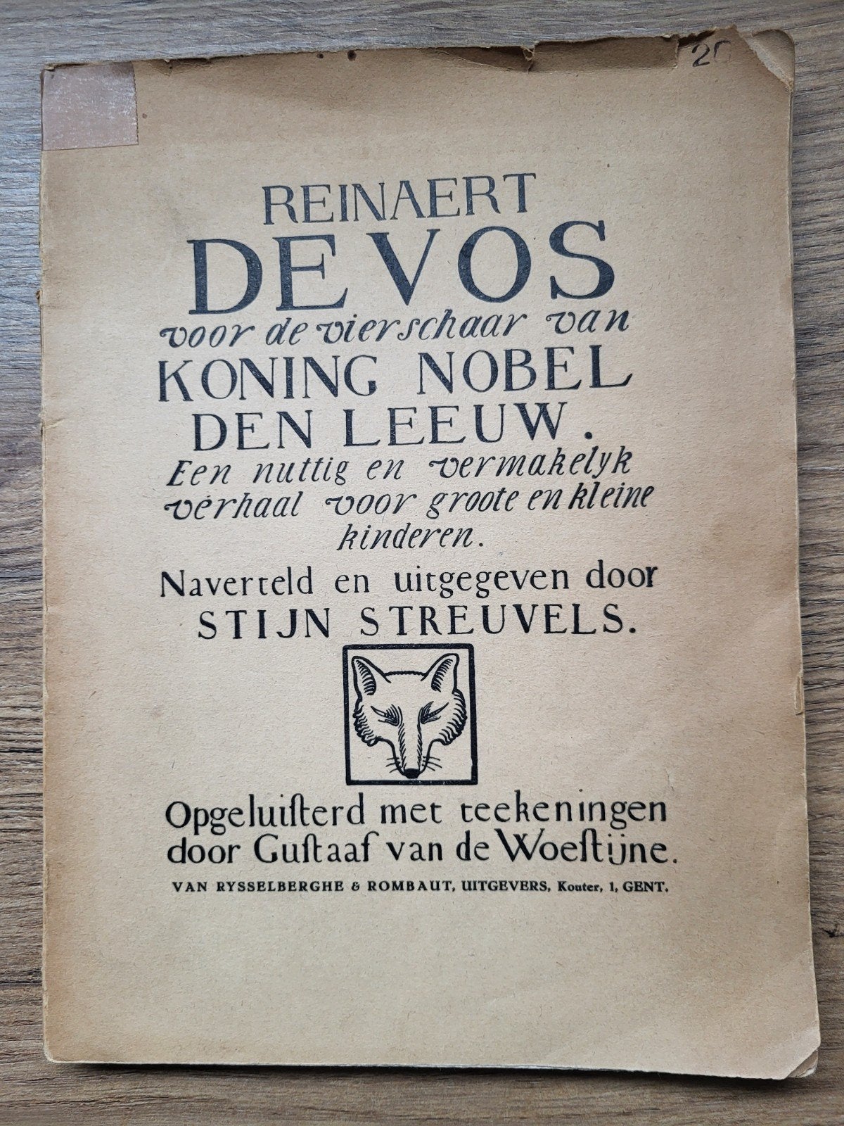 Stijn Streuvels - Reinaert De Vos, Enlèvement ou Envoi, Utilisé