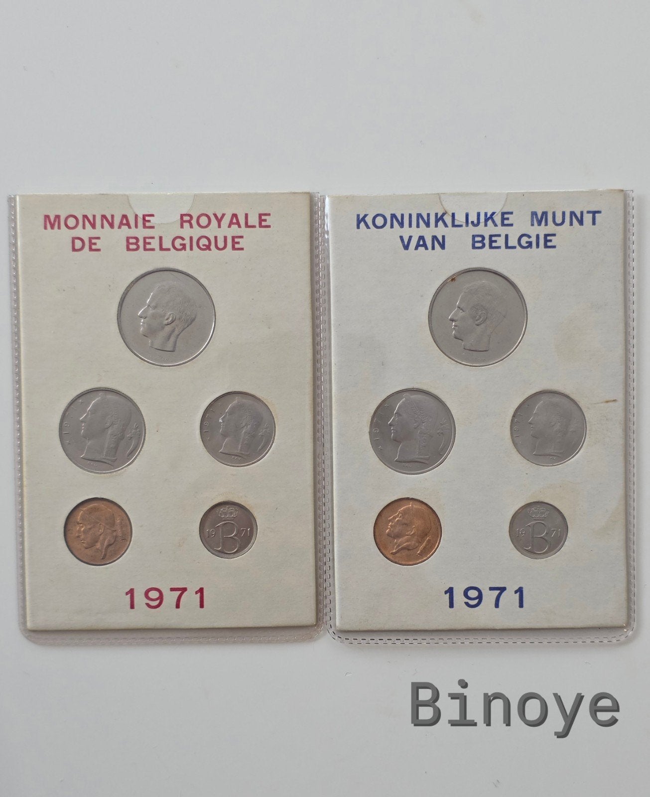 Belgische FDC 1971-serie - 2 versies FR + NL, Postzegels en Munten, Ophalen of Verzenden, Setje