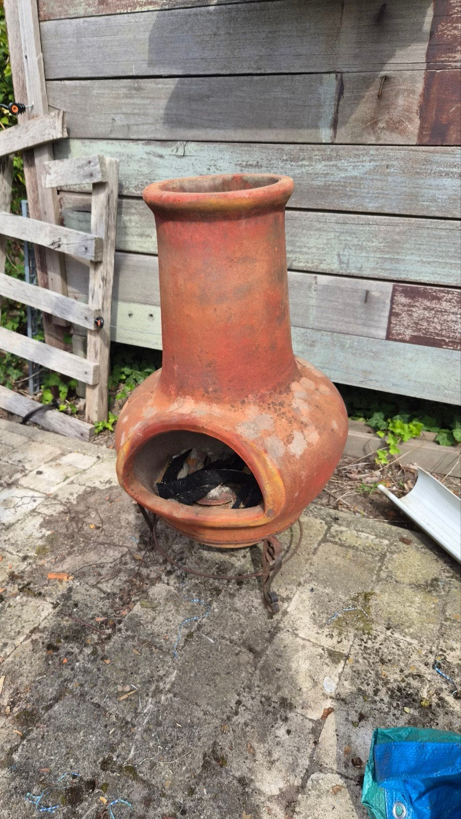 Terracotta tuinkachel, Tuin en Terras, Ophalen, Gebruikt