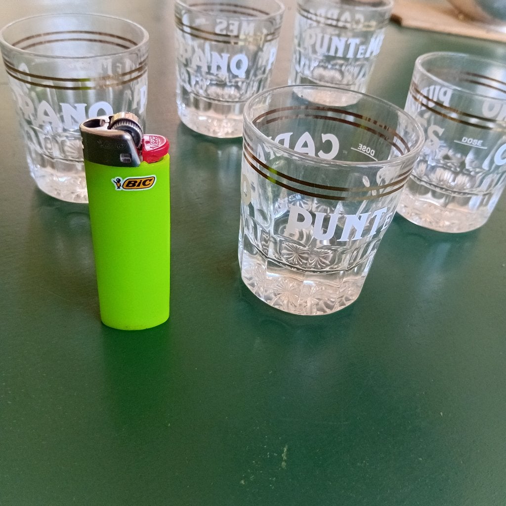 Vermouth-glazen, Glas of Glazen, Overige merken, Vintage, Ophalen of Verzenden