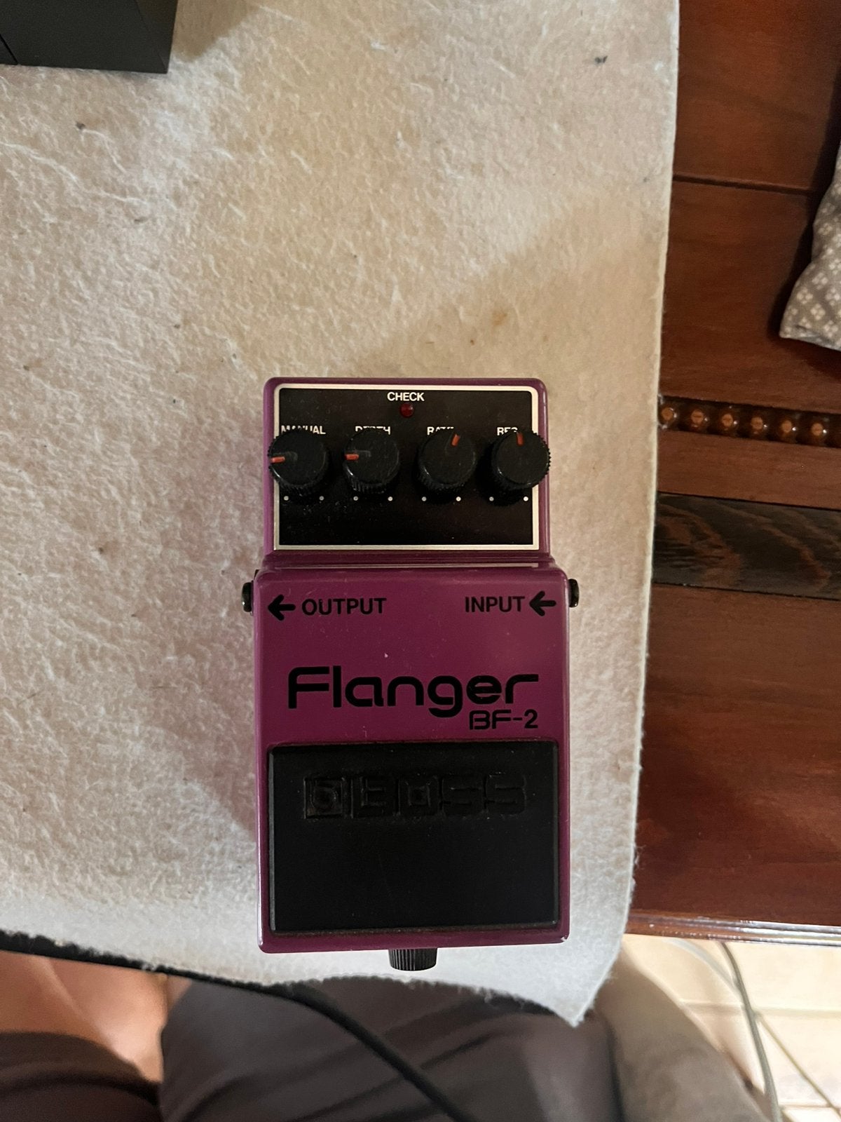 BOSS BF-2 Flanger (Green label) Vintage 1988 Purple, Musique & Instruments, Enlèvement ou Envoi, Comme neuf, Chorus