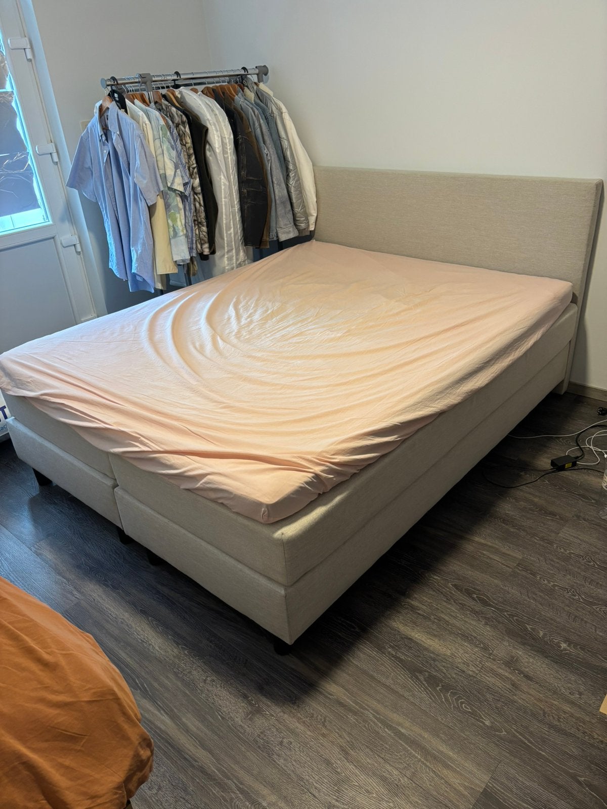 Sommier Isabella 160x200, Maison & Meubles, Chambre à coucher | Lits boxsprings, Utilisé, 160 cm, 200 cm, Deux personnes, Gris