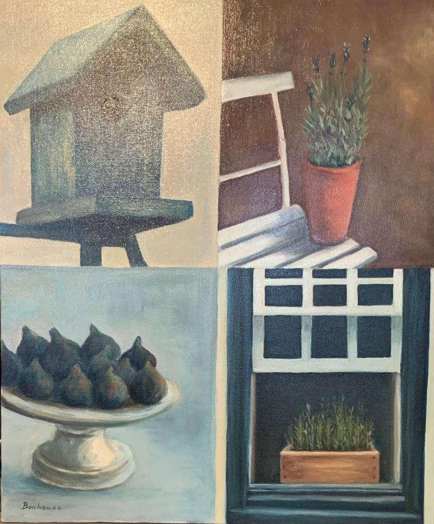 Schilderij Leuke tuin, Antiek en Kunst, Kunst | Schilderijen | Modern, Ophalen