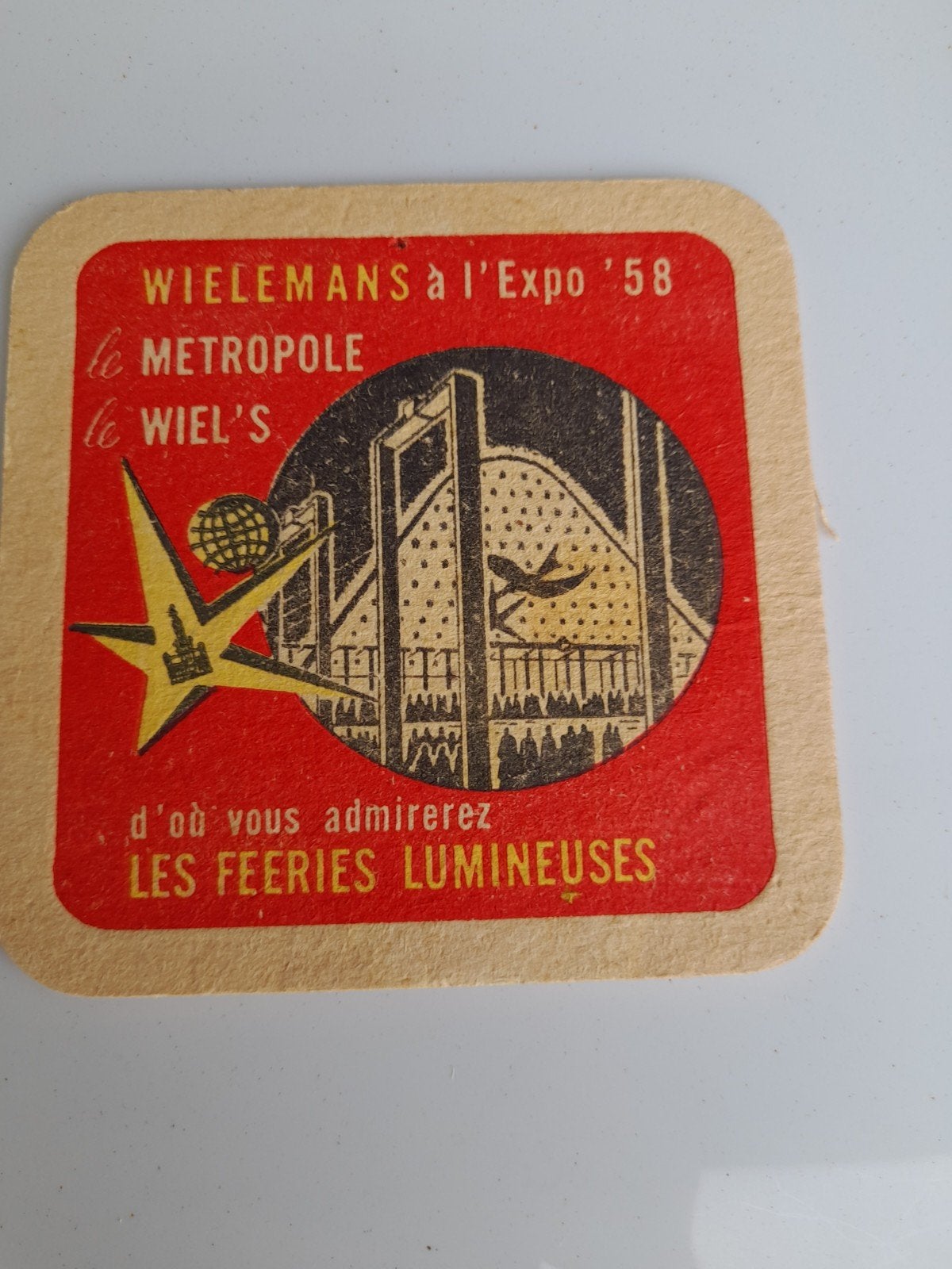 Bierviltje wielemans  expo 1958, Verzamelen, Ophalen of Verzenden