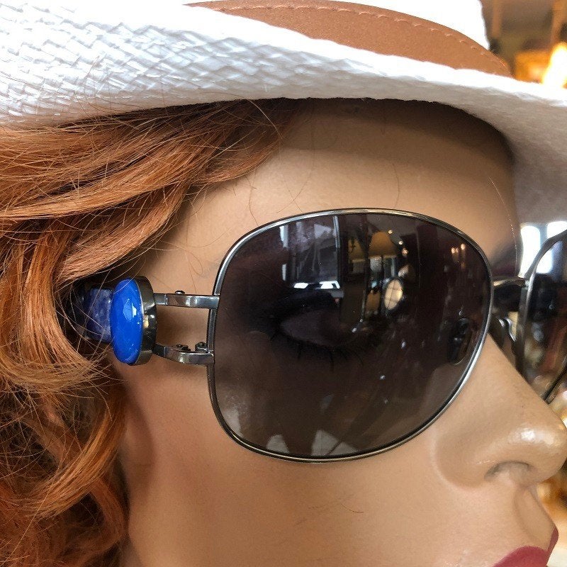 ZEER EXCLUSIEVE DAMES ZONNEBRIL Oscar De La Renta blauw, Neuf, Autres marques, Enlèvement ou Envoi, Lunettes de soleil