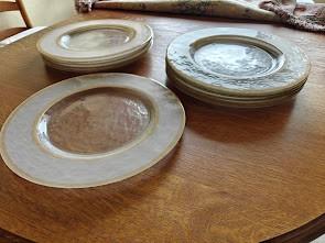Sous-assiettes en verre, Huis en Inrichting, Keuken | Servies, Ophalen, Zo goed als nieuw, Glas, Overige typen
