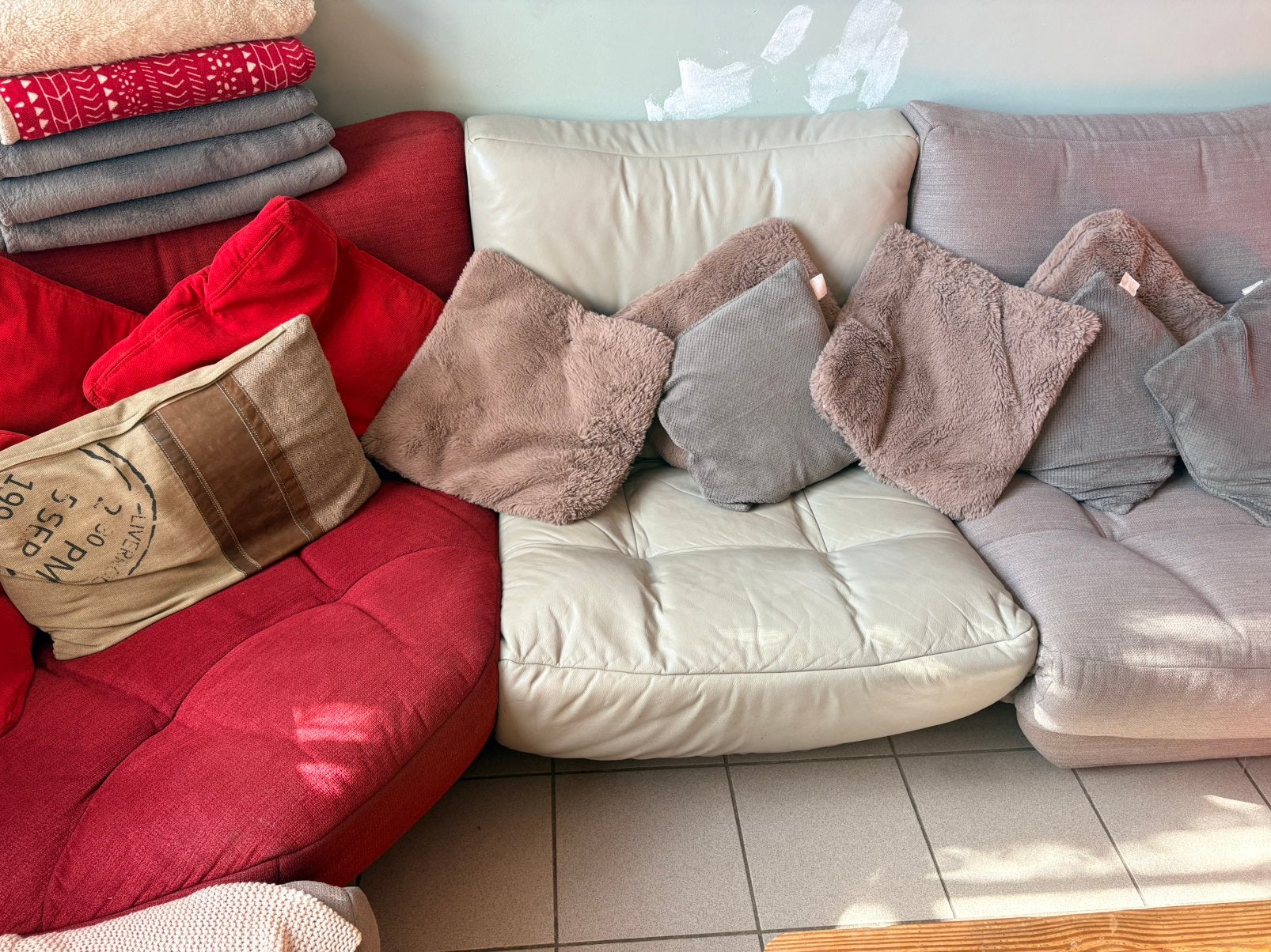 Fauteuil en coin avec deux relax, 100 à 125 cm, Fauteuil en coin, Comme neuf, Enlèvement