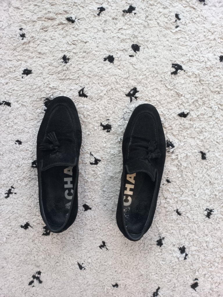 Mocassins Sacha noirs taille 42 rarement utilisés, Enlèvement, Flâneurs, Sascha, Porté