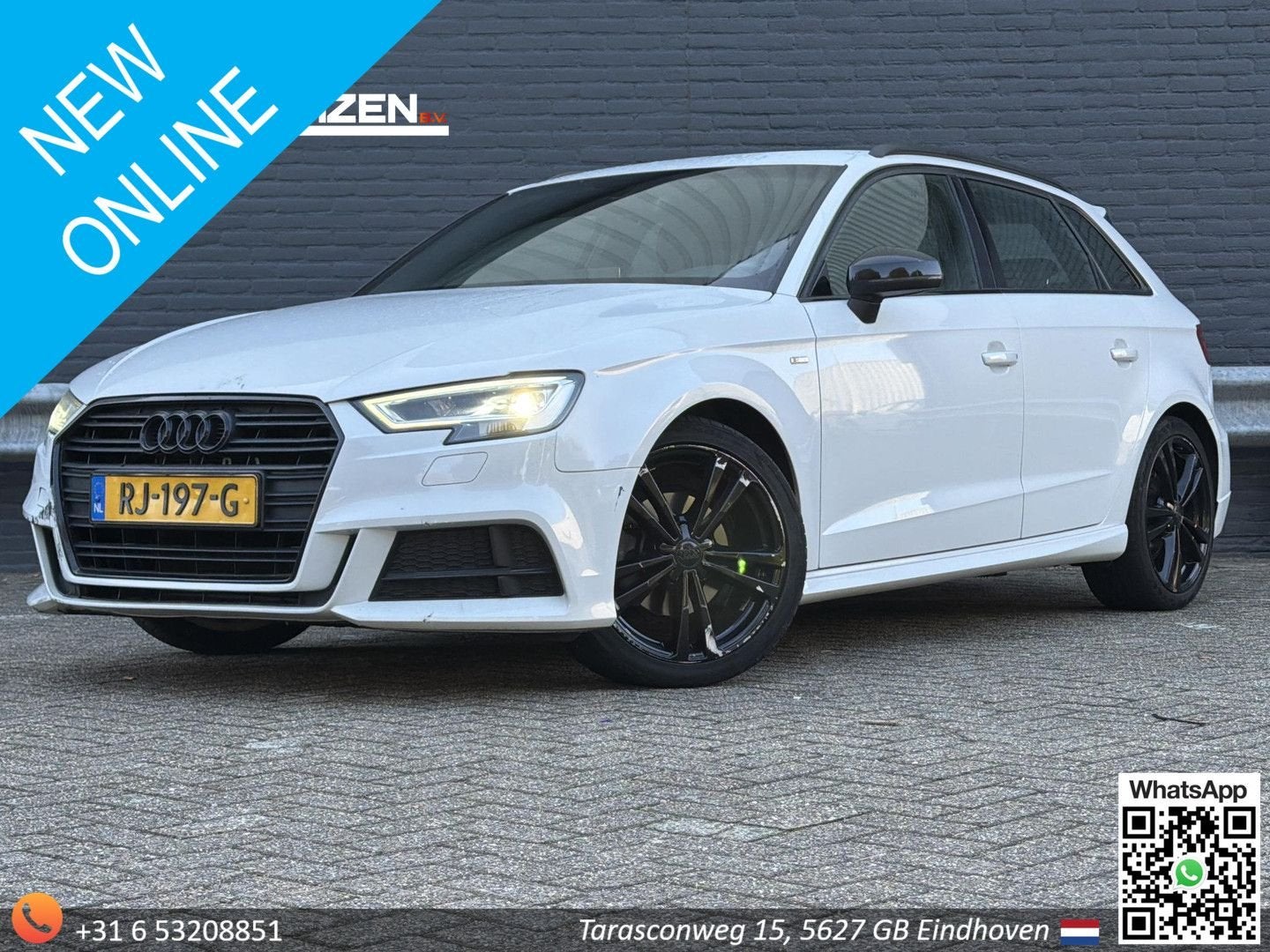 Audi A3 Sportback 1.0 TFSI Sport S Line Edition | € 7.800,-, Auto's, Zwart, Wit, Bedrijf, Verwarmde buitenspiegels