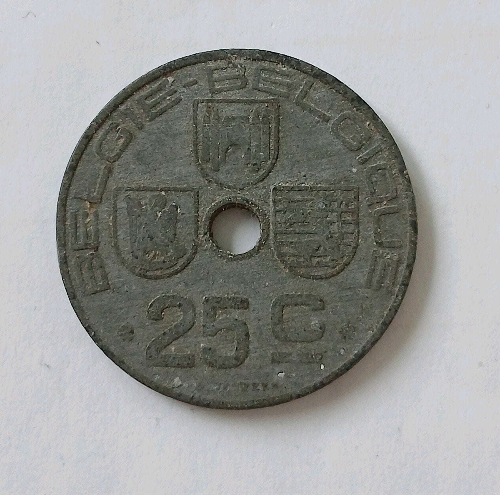 🟡 Munteenheid, België, 25 Centimes munt 1944 de collectie, Postzegels en Munten, Munten | België, Ophalen, Metaal, Setje