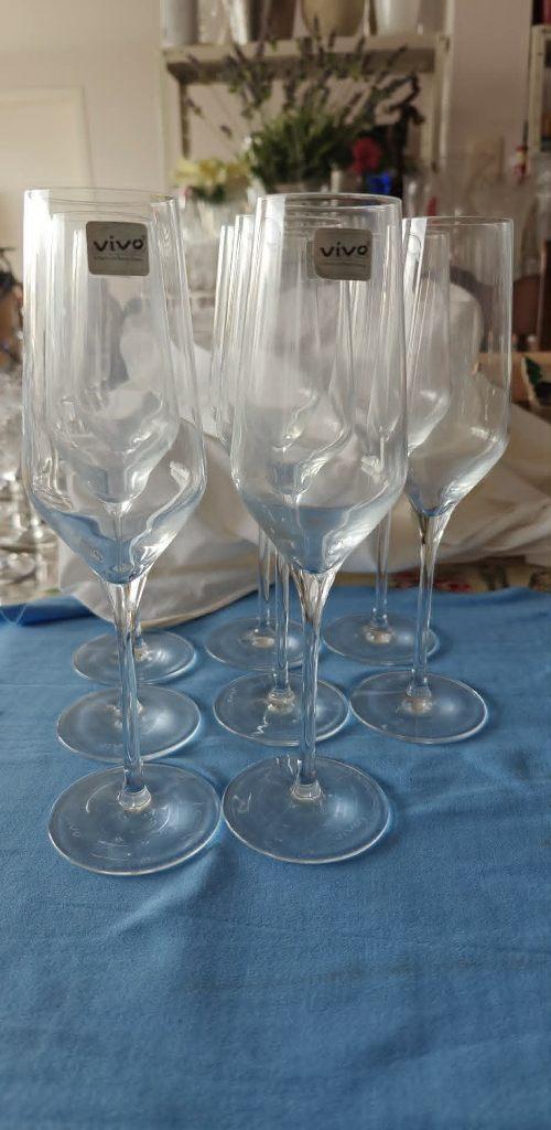 glazen champagne cava nieuw 8 stuks Vivo, Ophalen of Verzenden, Nieuw, Overige typen