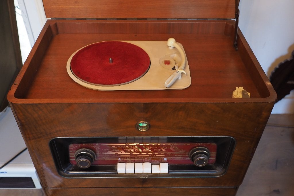 Philips antieke radio met platenspeler, Antiek en Kunst, Ophalen