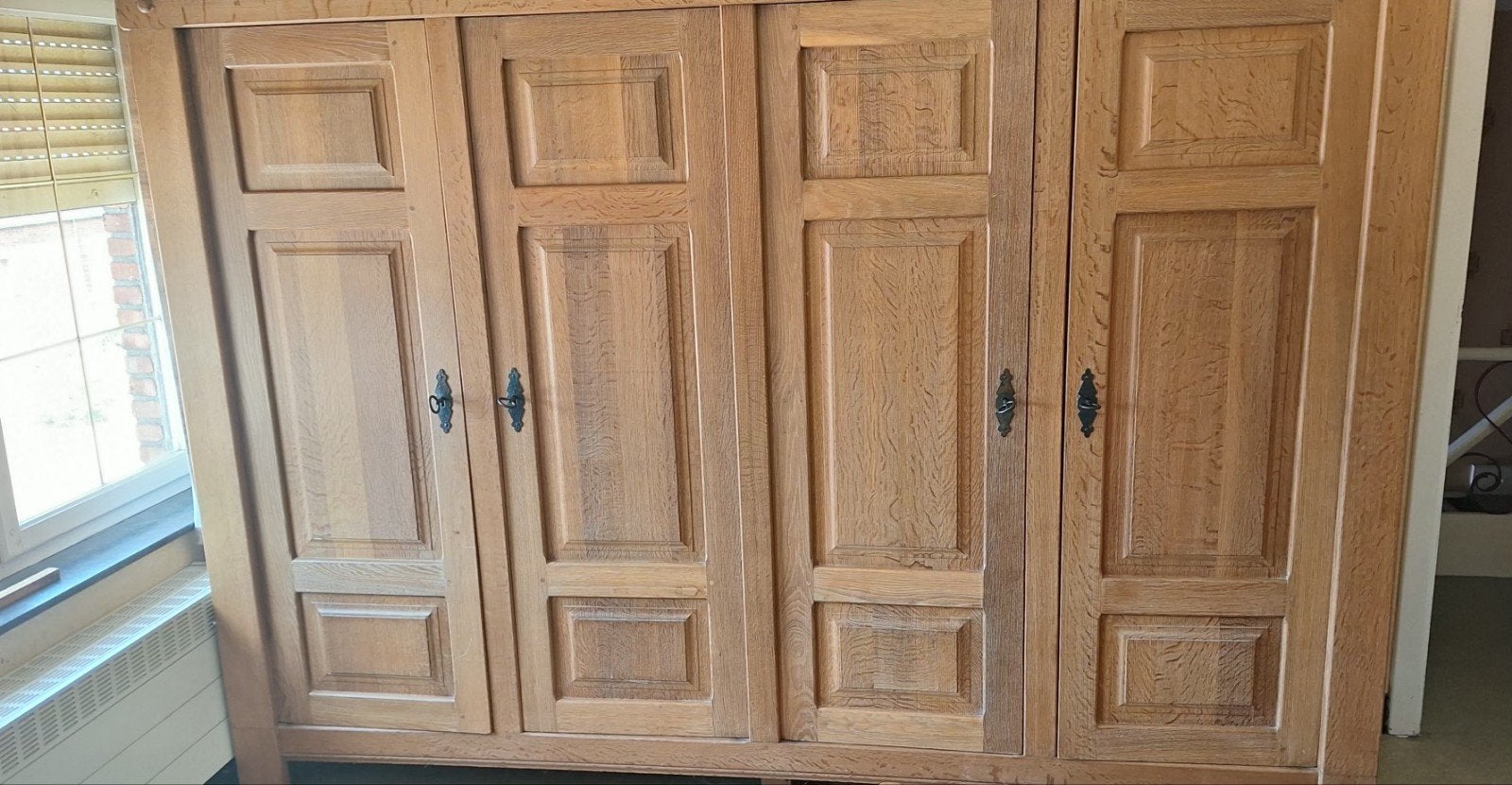 Eiken slaapkamer, Huis en Inrichting, Slaapkamer | Complete slaapkamers, Ophalen, Gebruikt, Tweepersoons, Klassiek eiken