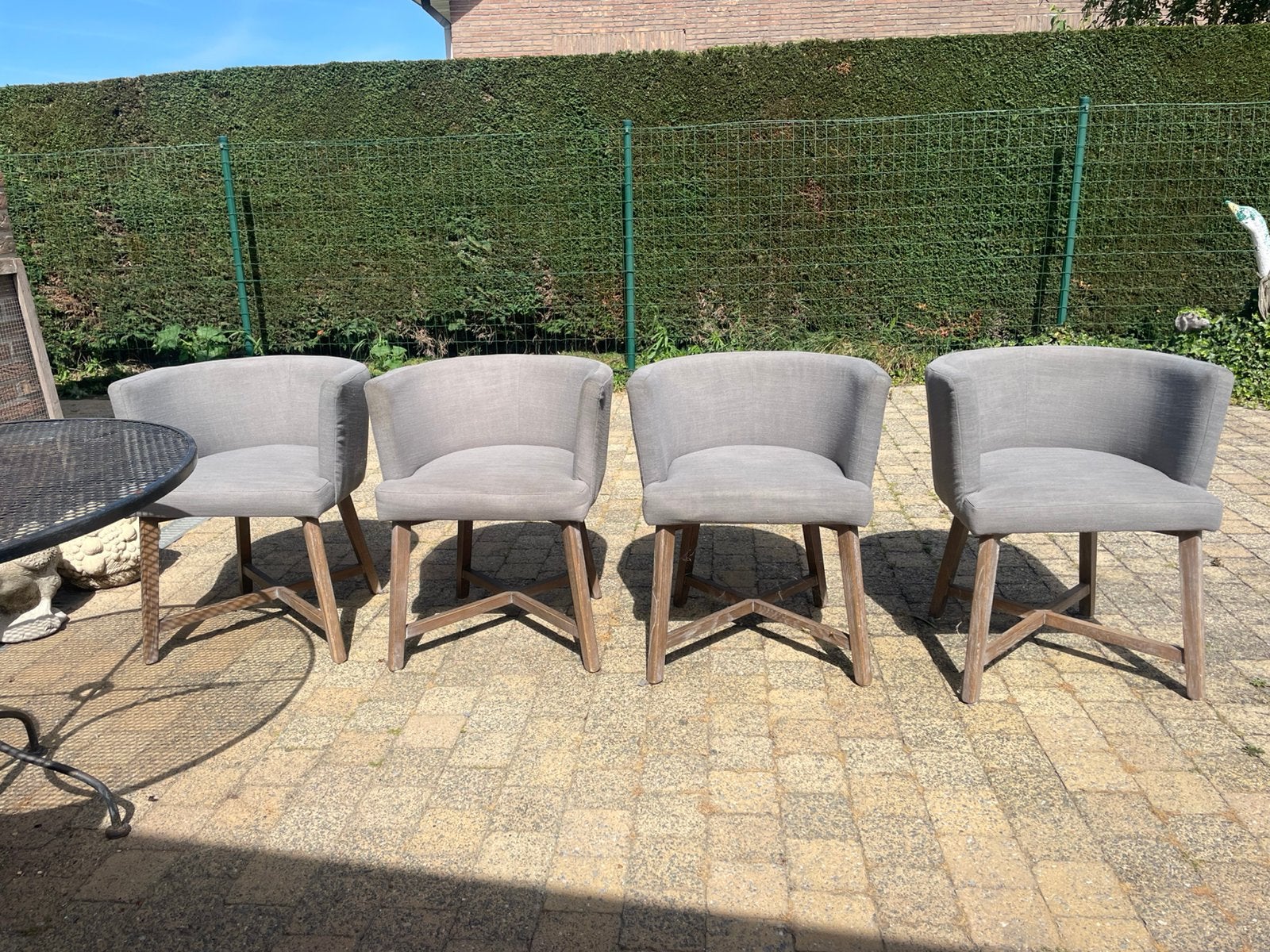 4 lavables. chaises de jardin, Enlèvement, Utilisé, Bois
