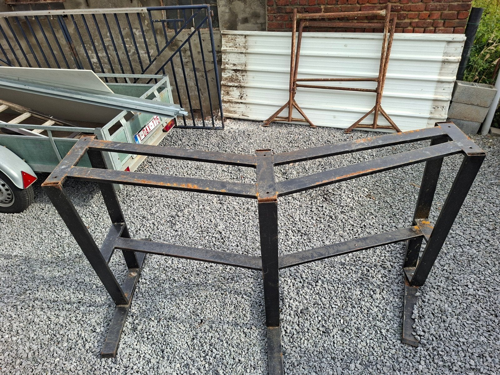 stalen toog - staantafel, Ophalen